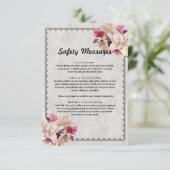 ホワイトリリー フローラル マーブル 安全対策 エンクロージャーカード (スタンド正面)