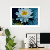 「ホワイトリリー」プリント ポスター (ホームオフィス)