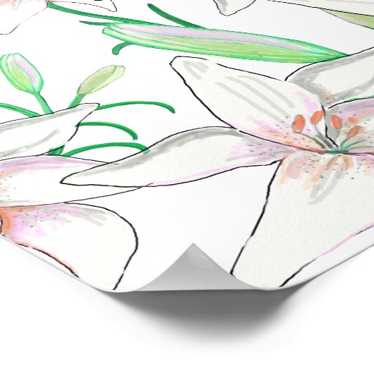 ホワイトリリー ポスター (角)