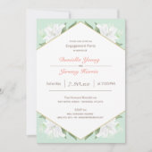 ホワイトリリー&ミント婚約パーティ 招待状 (正面)