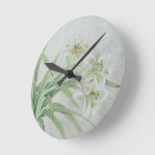 ホワイトリリー ラウンド壁時計 (傾斜)