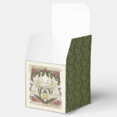 ホワイトリリー:ヴィンテージスタイルダークグリーンパターンバック フェイバーボックス (オープン)