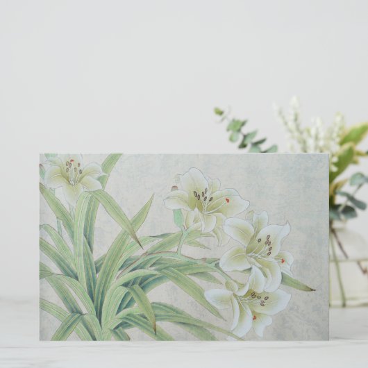 ホワイトリリー 便箋 (スタンド正面)