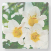 ホワイトリリー – 愛のシンボル ストーンコースター (正面)