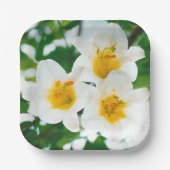 ホワイトリリー – 愛のシンボル ペーパープレート (正面)