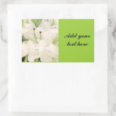 ホワイトリリー、愛のリリー_ 長方形シール (バッグ)