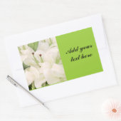 ホワイトリリー、愛のリリー_ 長方形シール (封筒)