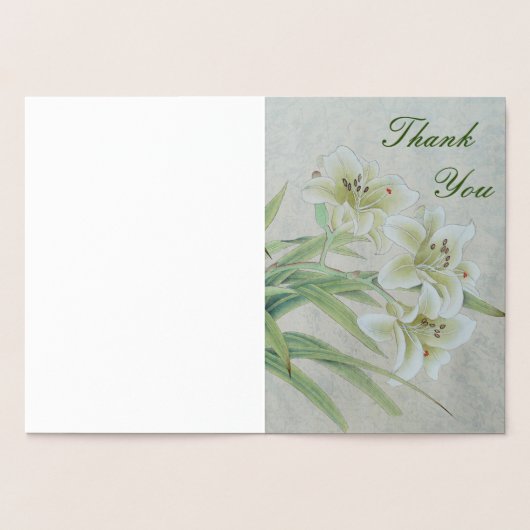 ホワイトリリー 箔カード (内部)