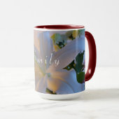 ホワイトリリー、花。 マグカップ (正面右)