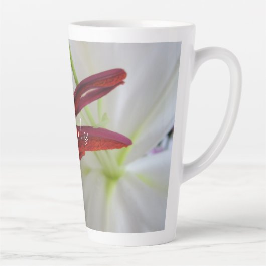 ホワイトリリー、花。ラテマグ カフェラテマグ (右)