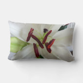ホワイトリリー、花。 ランバークッション (裏面)