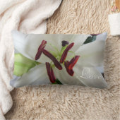 ホワイトリリー、花。 ランバークッション (ブランケット)