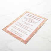 ホワイトリングや輪バラ金ゴールド結婚50周年 箔招待状 (回転した状態)