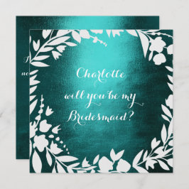 ホワイトリースティール（緑がかった色）が花嫁になる 招待状