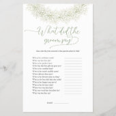 ホワイトリース新郎がゲームフライヤーと言ったことは チラシ (正面)