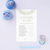 ホワイトリース新郎がゲームフライヤーと言ったことは チラシ (シングル)