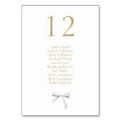 ホワイトリ結婚ボンのテーブル番号とシーティングカード テーブルナンバー (裏面)