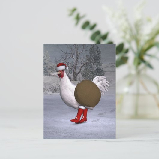 ホワイトルースターサンタクロース シーズンポストカード (スタンド正面)