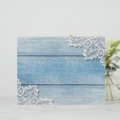 ホワイトレかわいらしスデニムブルーウッドスクラップブック紙 (スタンド正面)