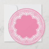 ホワイトレかわいらしース女子ベビーシャワー招待状 招待状 (裏面)