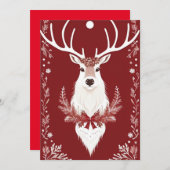 ホワイトレインディア フラット ホリデー カード (正面/裏面)