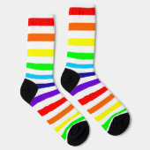 ホワイトレインボーストライプズクルーソックス ソックス (右)