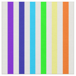 ホワイトレインボーストライプ ファブリック