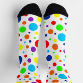 ホワイトレインボースポットクルーソックス ソックス (上部)