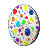 ホワイトレインボースポットダーツボード ダーツボード (正面右)