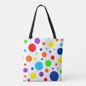 ホワイトレインボースポットトートバッグ トートバッグ (裏面)