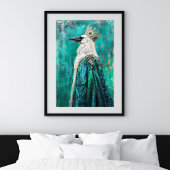 ホワイトレイヴンティール（緑がかった色）王室のクロークデクページ 薄葉紙