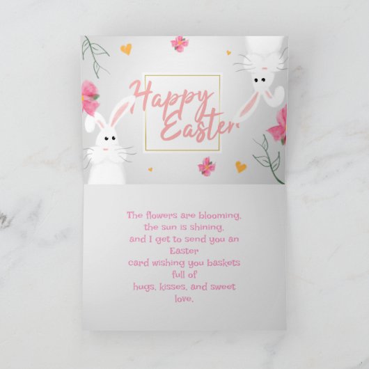 ホワイトレイースターカード サンキューカード (内部)