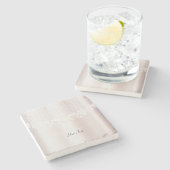 ホワイトレエレガントースフローラストーンコースター ストーンコースター (横)