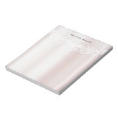 ホワイトレエレガントースフローラメモ帳 ノートパッド (回転)