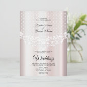 ホワイトレエレガントースフローラ結婚式招待状 招待状 (スタンド正面)