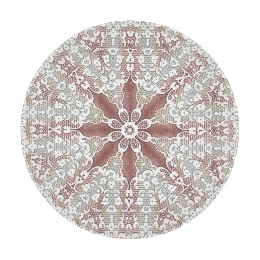 ホワイトレエレガントースフローラ裁断板 カッティングボード (正面)