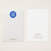 ホワイトレザーあなたのロゴのイヤリング表示カードを追加 (正面&裏面)