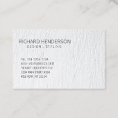 ホワイトレザーシンプルジオメトミニマルリ 名刺 (裏面)