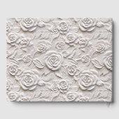 ホワイトレザーフェイクバラフローラ結婚ズ ゲストブック (裏面)