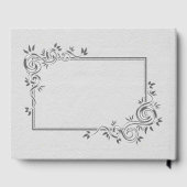 ホワイトレザーフェイクブラックフレーム ゲストブック (裏面)