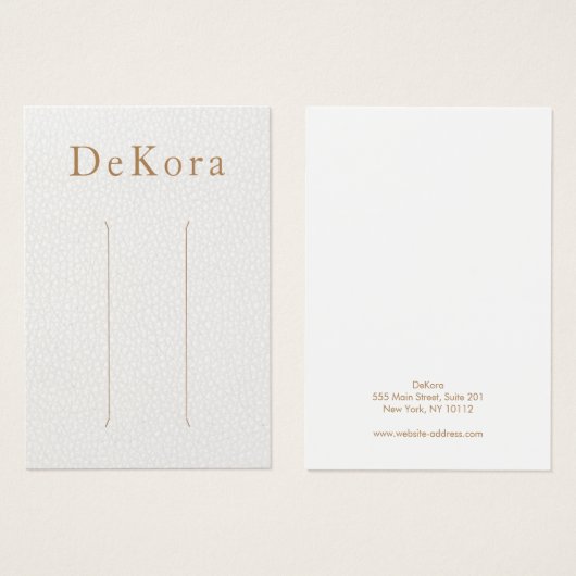 ホワイトレザー多重ヘアクリップ表示カード (正面&裏面)