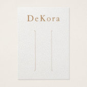 ホワイトレザー多重ヘアクリップ表示カード (正面)