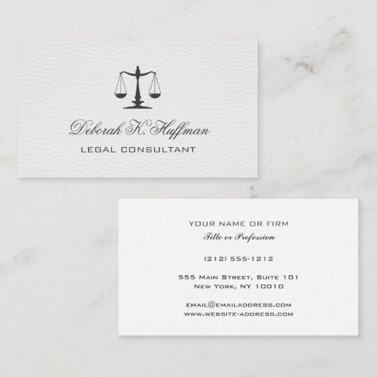 ホワイトレザー法フェミニン律法規スケール 名刺 (正面/裏面)