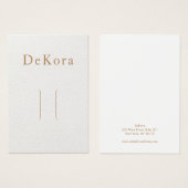 ホワイトレザー独身のヘアクリップ表示カード (正面&裏面)