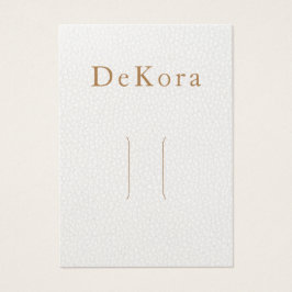 ホワイトレザー独身のヘアクリップ表示カード