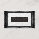 ホワイトレザー |アンティークブラック縁ど 名刺 (裏面)