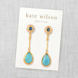 ホワイトレザー(イメージ)イヤリングディスプレイカード