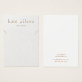 ホワイトレザー(イメージ)ネックレスディスプレイカード (正面&裏面)