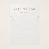 ホワイトレザー(イメージ)ネックレスディスプレイカード (正面)