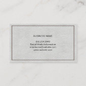 ホワイトレザー | ステッチ 名刺 (裏面)
